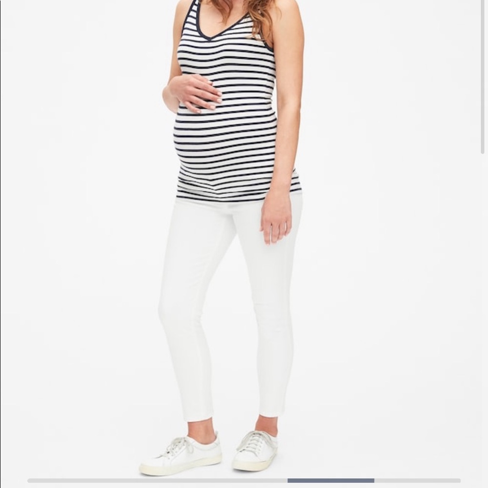 Gap Maternity White Jeans